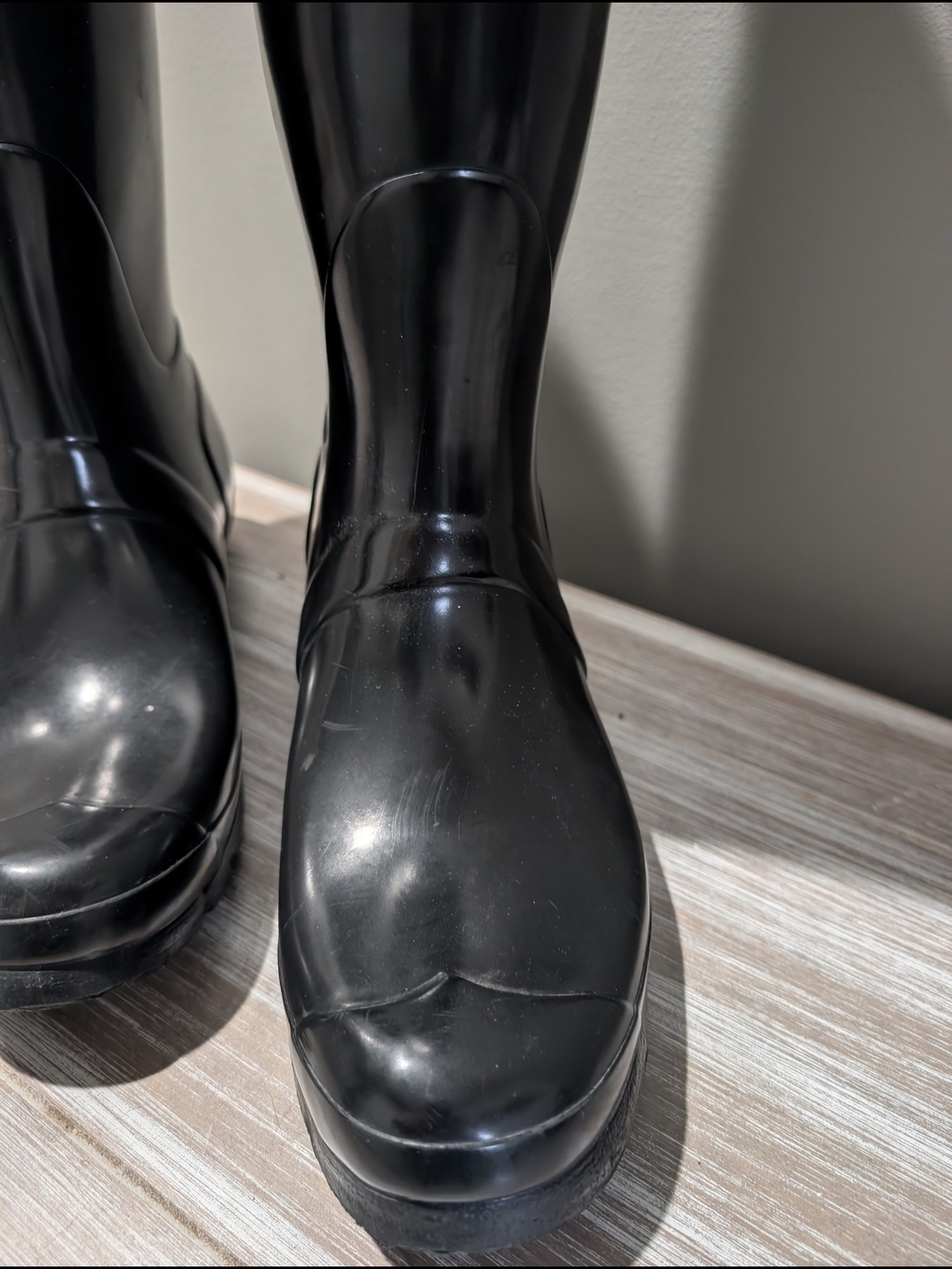 Hunter Original Tall Gloss Rain Boots Black Waterproof Rubber Size 10 Preppy - Picture 4 of 13